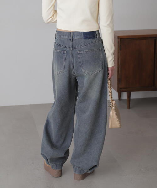 FREE'S MART（フリーズマート）の「◆裾ボタン2WAYバギーデニム（デニムパンツ・レディース・ブラック系その他/ブルー系その他3・MEDIUM/SMALL）」の19枚目の写真