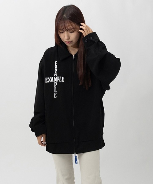 EXAMPLE（エグザンプル）の「EXAMPLE CROSS SOUVENIR JACKET（ブルゾン・メンズ・ブラック/グレー系その他・XL/L）」の2枚目の写真
