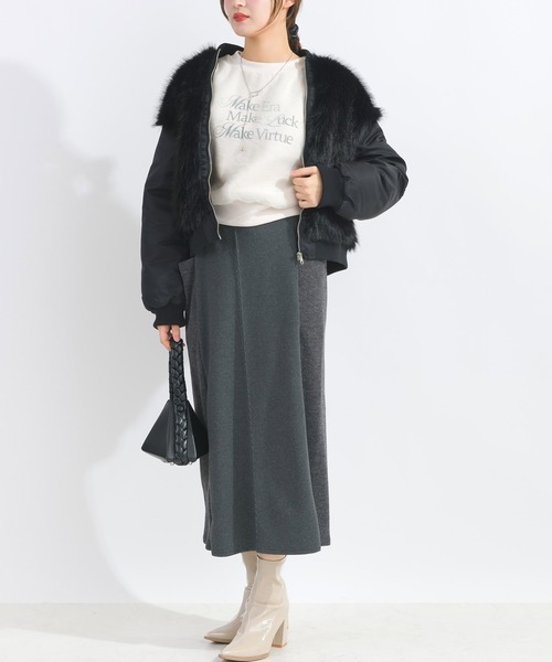 PICCIN（ピッチン）の「【WEB限定】フロントロゴシアープルオーバー（スウェット・レディース・ライトグレー/ブラック/オフホワイト・M/L）」の11枚目の写真