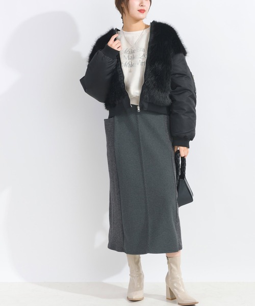 PICCIN（ピッチン）の「【WEB限定】フロントロゴシアープルオーバー（スウェット・レディース・ライトグレー/ブラック/オフホワイト・M/L）」の12枚目の写真