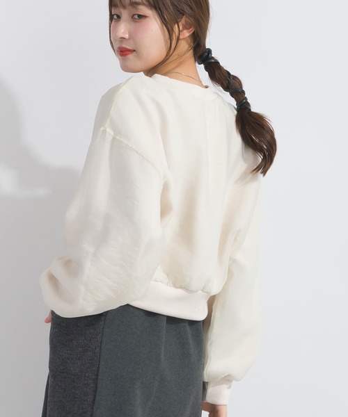 PICCIN（ピッチン）の「【WEB限定】フロントロゴシアープルオーバー（スウェット・レディース・ライトグレー/ブラック/オフホワイト・M/L）」の6枚目の写真