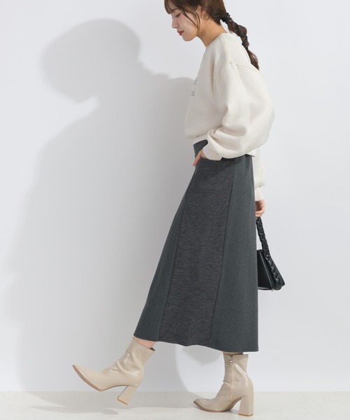 PICCIN（ピッチン）の「【WEB限定】フロントロゴシアープルオーバー（スウェット・レディース・ライトグレー/ブラック/オフホワイト・M/L）」の9枚目の写真