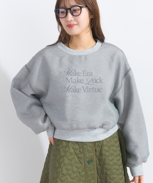 PICCIN（ピッチン）の「【WEB限定】フロントロゴシアープルオーバー（スウェット・レディース・ライトグレー/ブラック/オフホワイト・M/L）」の19枚目の写真