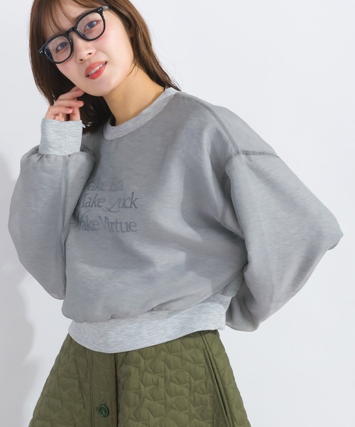 PICCIN（ピッチン）の「【WEB限定】フロントロゴシアープルオーバー（スウェット・レディース・ライトグレー/ブラック/オフホワイト・M/L）」の22枚目の写真