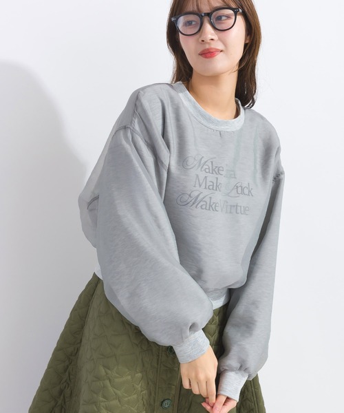 PICCIN（ピッチン）の「【WEB限定】フロントロゴシアープルオーバー（スウェット・レディース・ライトグレー/ブラック/オフホワイト・M/L）」の20枚目の写真