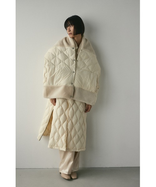 STYLEMIXER（スタイルミキサー）の「【別注】TAIONロングダウンコート（ダウンジャケット/コート・レディース・アイボリー/ブラック・FREE）」の4枚目の写真