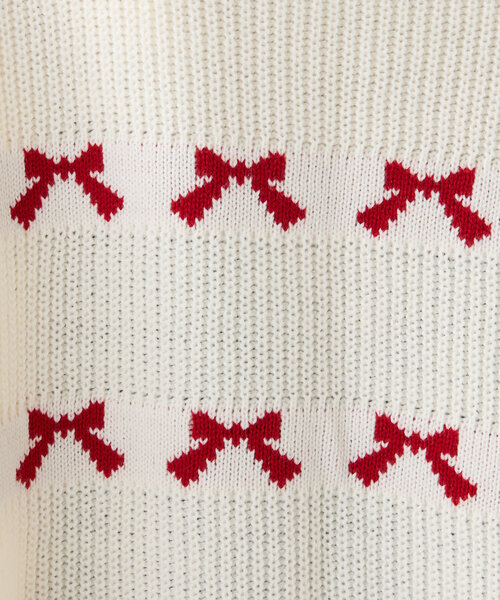 w closet（ダブルクローゼット）の「リボンビッグカーディガン（カーディガン/ボレロ・レディース・オフホワイト/ピンク/サックスブルー/ブラック・FREE）」の12枚目の写真