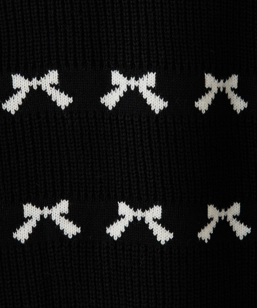 w closet（ダブルクローゼット）の「リボンビッグカーディガン（カーディガン/ボレロ・レディース・オフホワイト/ピンク/サックスブルー/ブラック・FREE）」の17枚目の写真