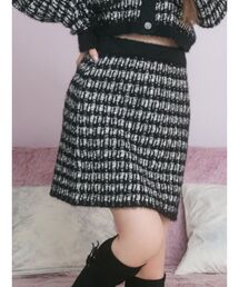 EATME | ツイードライクニットスカート（セットアップ可能）(スカート)