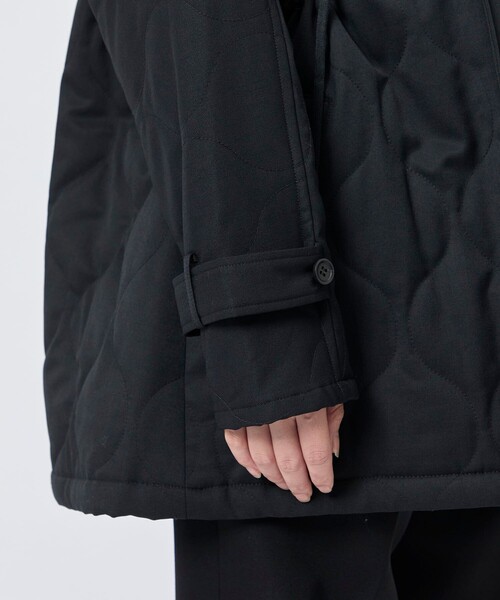 VACHEMENT(ヴァシュモン)の「【VACHEMENT/ヴァシュモン】《STUDIOUS別注》リサイクルシェルタフタ キルティングショート/キルティングブルゾン(ブルゾン・レディース・ブラック/ネイビー・FREE)」の9枚目の写真