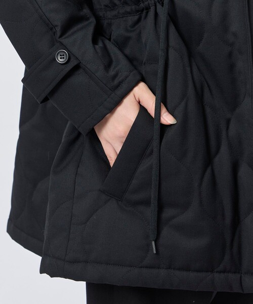 VACHEMENT(ヴァシュモン)の「【VACHEMENT/ヴァシュモン】《STUDIOUS別注》リサイクルシェルタフタ キルティングショート/キルティングブルゾン(ブルゾン・レディース・ブラック/ネイビー・FREE)」の10枚目の写真