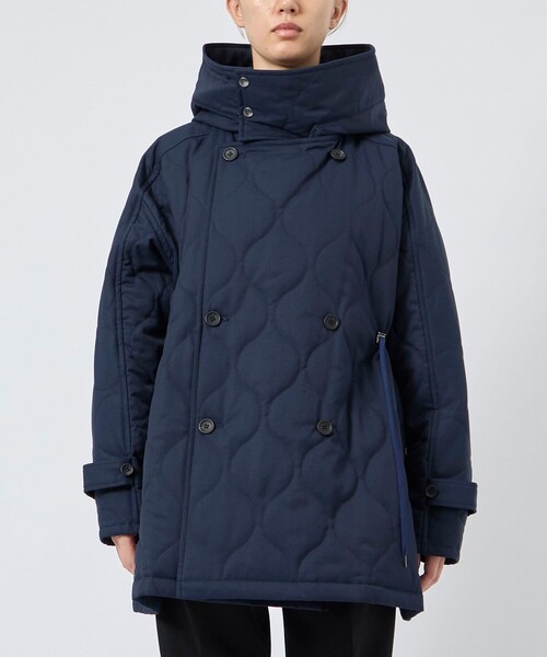 VACHEMENT(ヴァシュモン)の「【VACHEMENT/ヴァシュモン】《STUDIOUS別注》リサイクルシェルタフタ キルティングショート/キルティングブルゾン(ブルゾン・レディース・ブラック/ネイビー・FREE)」の14枚目の写真