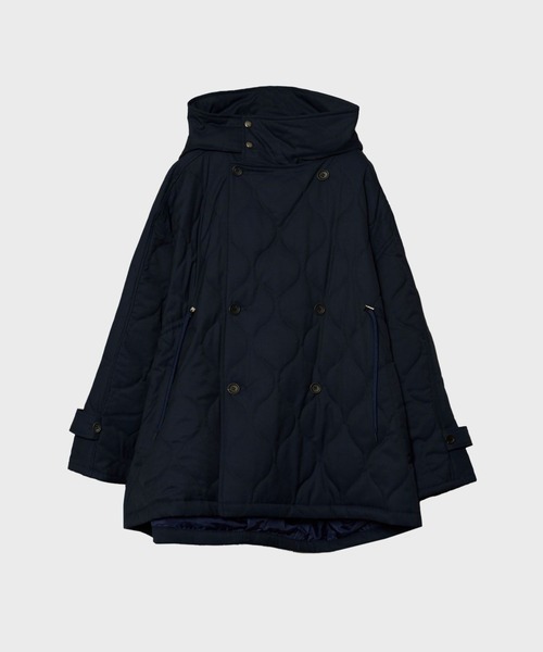VACHEMENT(ヴァシュモン)の「【VACHEMENT/ヴァシュモン】《STUDIOUS別注》リサイクルシェルタフタ キルティングショート/キルティングブルゾン(ブルゾン・レディース・ブラック/ネイビー・FREE)」の2枚目の写真