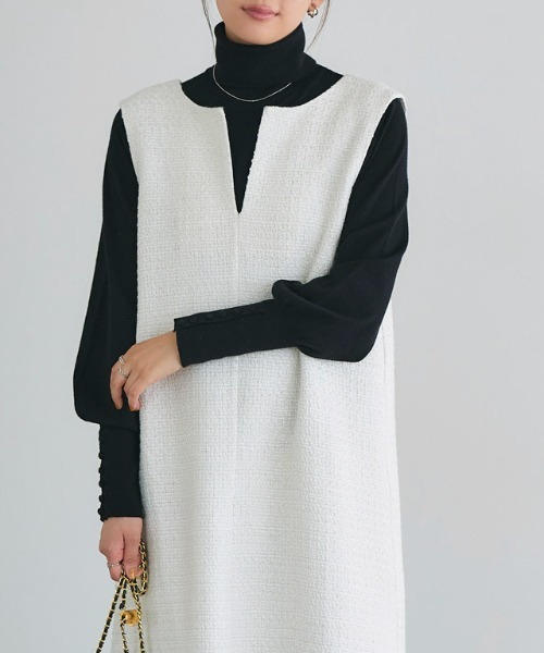 2wayツイードジャンパースカート（ジャンパースカート）｜Pierrot