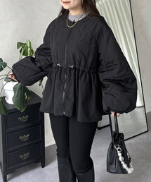 prose verse | ボリュームスリーブキルティングペプラムブルゾン(ブルゾン)