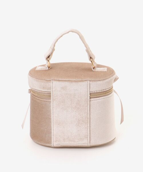 MAJESTIC LEGON（マジェスティックレゴン）の「レースアップベロアバニティバッグ（ショルダーバッグ・レディース・モカ/アイボリー・FREE）」の15枚目の写真