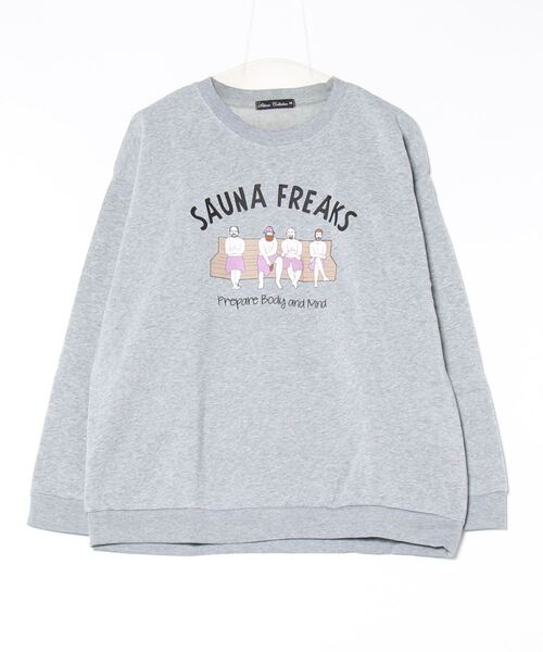 STYLEBLOCK（スタイルブロック）の「裏起毛プリントBIGトレーナー（スウェット・メンズ・オートミール/ネイビー/パープル/グレー/ベージュ/ベージュ系その他/グレイッシュベージュ/ブラック系その他/ブラック・M/L）」の5枚目の写真