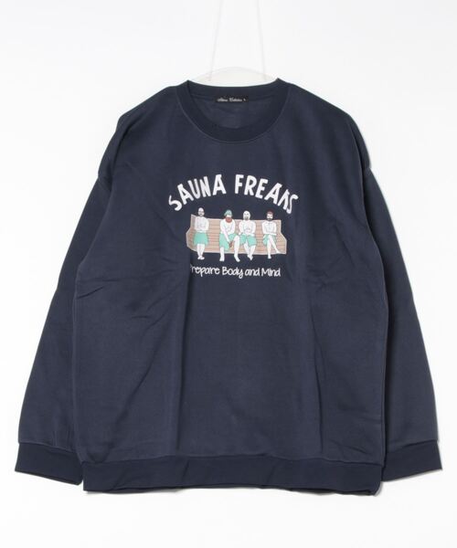 STYLEBLOCK（スタイルブロック）の「裏起毛プリントBIGトレーナー（スウェット・メンズ・オートミール/ネイビー/パープル/グレー/ベージュ/ベージュ系その他/グレイッシュベージュ/ブラック系その他/ブラック・M/L）」の8枚目の写真