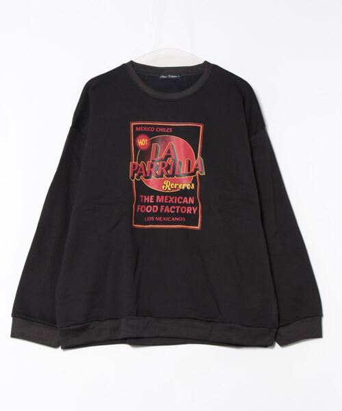 STYLEBLOCK（スタイルブロック）の「裏起毛プリントBIGトレーナー（スウェット・メンズ・オートミール/ネイビー/パープル/グレー/ベージュ/ベージュ系その他/グレイッシュベージュ/ブラック系その他/ブラック・M/L）」の2枚目の写真