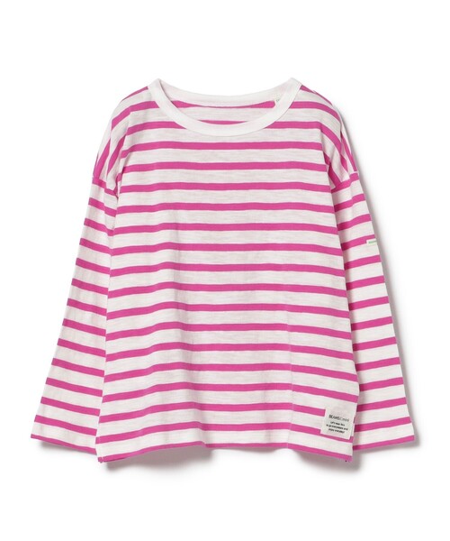 BEAMS mini（ビームスミニ）の「カラフル ボーダー ロングスリーブ Tシャツ 2025SS（90～150cm）（Tシャツ/カットソー・キッズ・その他/パープル/ケリーグリーン/オレンジ/ブルー/レッド系その他3・150/130/120/110/100/90/140）」の4枚目の写真