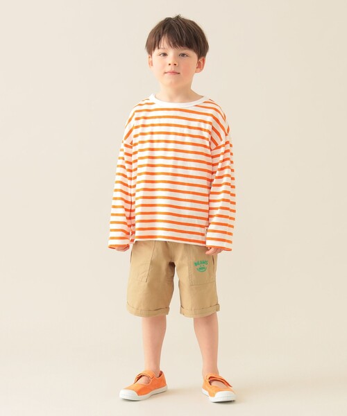 BEAMS mini（ビームスミニ）の「カラフル ボーダー ロングスリーブ Tシャツ 2025SS（90～150cm）（Tシャツ/カットソー・キッズ・その他/パープル/ケリーグリーン/オレンジ/ブルー/レッド系その他3・150/130/120/110/100/90/140）」の9枚目の写真