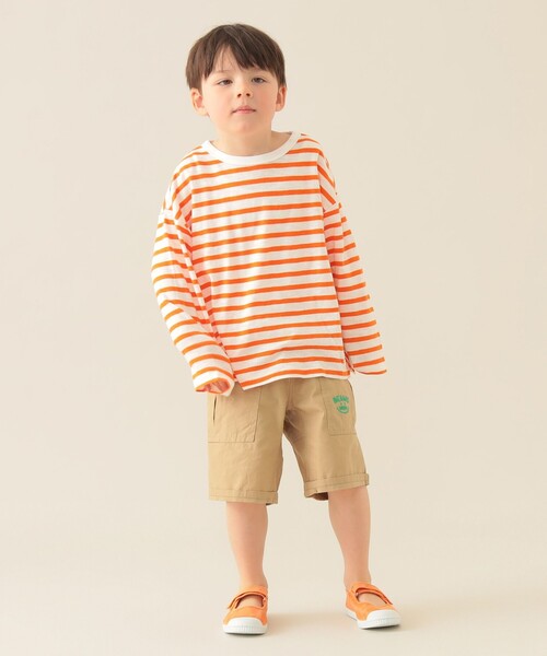 BEAMS mini（ビームスミニ）の「カラフル ボーダー ロングスリーブ Tシャツ 2025SS（90～150cm）（Tシャツ/カットソー・キッズ・その他/パープル/ケリーグリーン/オレンジ/ブルー/レッド系その他3・150/130/120/110/100/90/140）」の10枚目の写真
