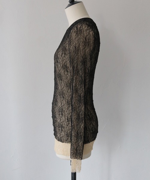 CLEIO（クレイオ）の「【CLEIO】レイヤードデザインレーストップス（Tシャツ/カットソー・レディース・ブラック/ベージュ・FREE）」の15枚目の写真