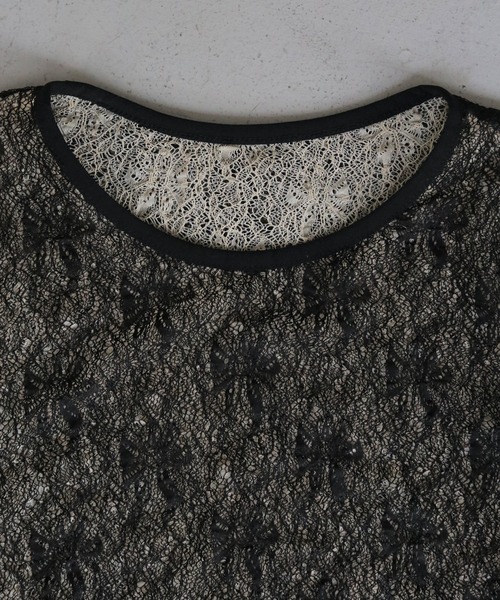 CLEIO（クレイオ）の「【CLEIO】レイヤードデザインレーストップス（Tシャツ/カットソー・レディース・ブラック/ベージュ・FREE）」の18枚目の写真