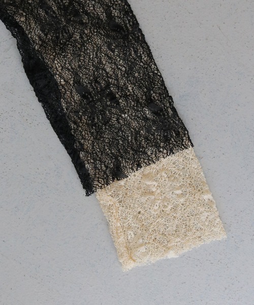 CLEIO（クレイオ）の「【CLEIO】レイヤードデザインレーストップス（Tシャツ/カットソー・レディース・ブラック/ベージュ・FREE）」の20枚目の写真