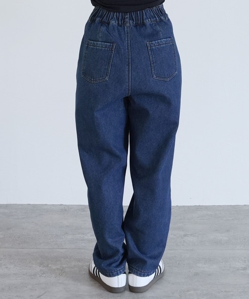 reca（レカ）の「裏起毛ボンディング タックデニムパンツ（デニムパンツ・レディース・ネイビー・M/L）」の15枚目の写真