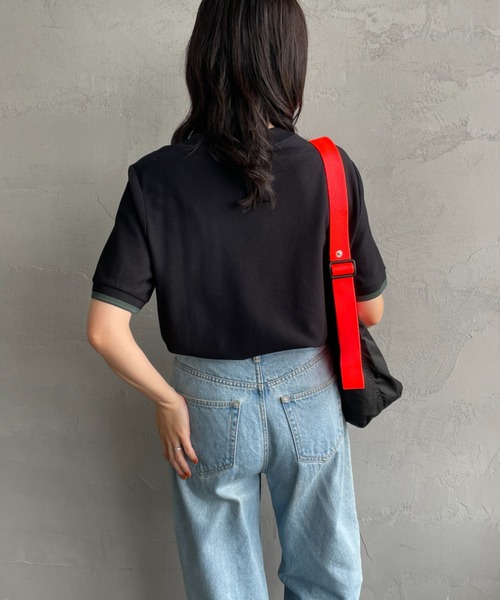 FRED PERRY フレッドペリー　別注 ワンポイントロゴ刺繍 鹿の子Tシャツ FINEBOYS 9月号掲載】[FRED PERRY/フレッドペリー] 別注 ワン
