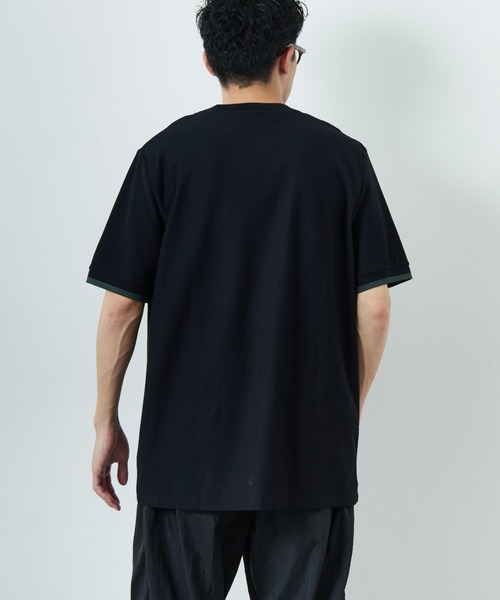 【WEB限定】[FRED PERRY 袖ティップライン鹿の子Tシャツ セール】[FRED PERRY/フレッドペリー] 袖ティップライン ワン