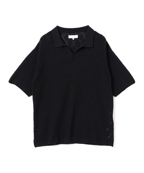 B:MING by BEAMS（ビーミングバイビームス）の「12ゲージ アーガイル スキッパー ポロシャツ（ポロシャツ・メンズ・ホワイト系その他5/ブラック・S/M/L/XL）」の9枚目の写真