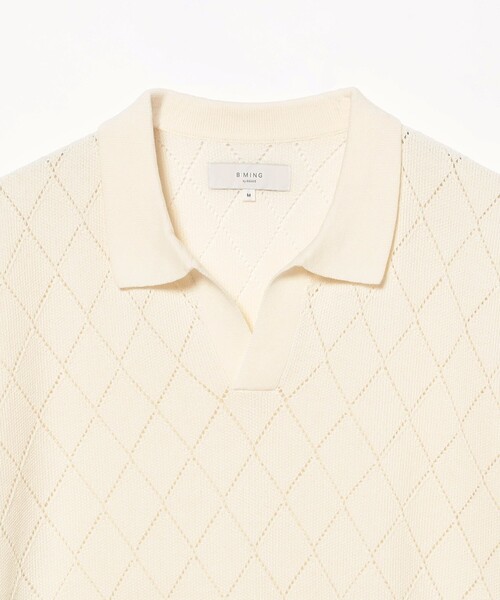 B:MING by BEAMS（ビーミングバイビームス）の「12ゲージ アーガイル スキッパー ポロシャツ（ポロシャツ・メンズ・ホワイト系その他5/ブラック・S/M/L/XL）」の19枚目の写真