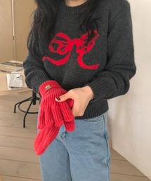 Y2K もちもち リボン ニット