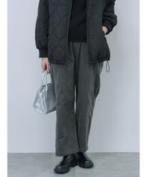 Samansa Mos2 blue | コーデュロイサイドタックパンツ(その他パンツ)