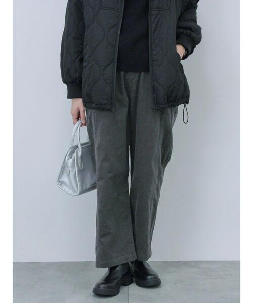 Samansa Mos2 blue（サマンサモスモスブルー）の「コーデュロイサイドタックパンツ（その他パンツ・レディース・チャコールグレー/ベージュ/キナリ・F）」の2枚目の写真