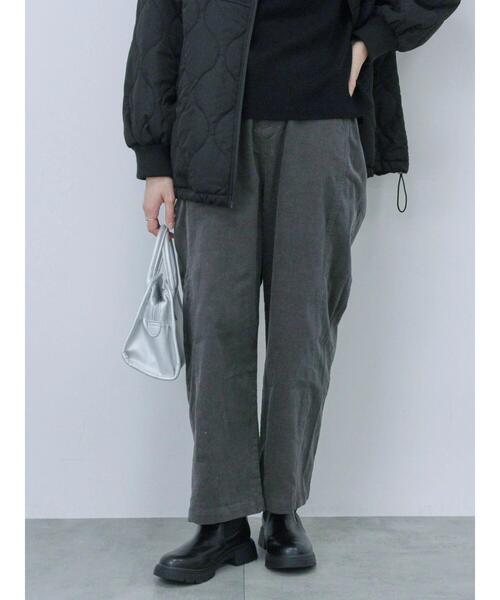 Samansa Mos2 blue（サマンサモスモスブルー）の「コーデュロイサイドタックパンツ（その他パンツ・レディース・チャコールグレー/ベージュ/キナリ・F）」の6枚目の写真