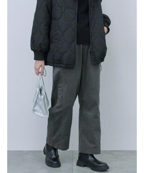 Samansa Mos2 blue（サマンサモスモスブルー）の「コーデュロイサイドタックパンツ（その他パンツ・レディース・チャコールグレー/ベージュ/キナリ・F）」の7枚目の写真