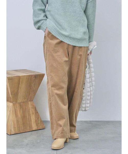 Samansa Mos2 blue（サマンサモスモスブルー）の「コーデュロイサイドタックパンツ（その他パンツ・レディース・チャコールグレー/ベージュ/キナリ・F）」の12枚目の写真