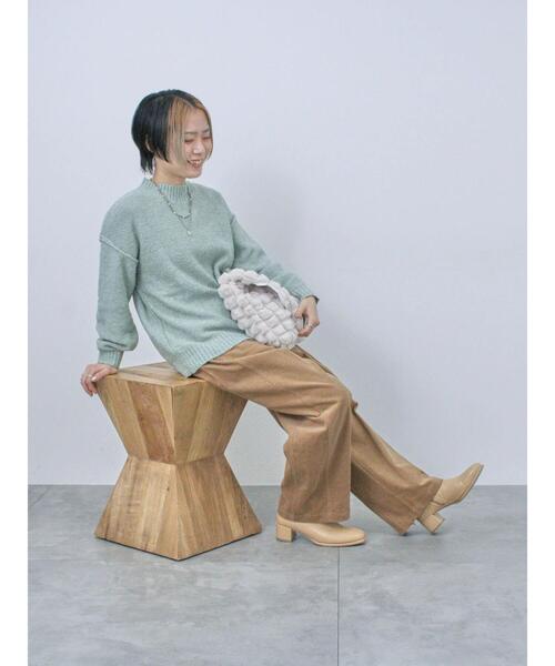 Samansa Mos2 blue（サマンサモスモスブルー）の「コーデュロイサイドタックパンツ（その他パンツ・レディース・チャコールグレー/ベージュ/キナリ・F）」の15枚目の写真