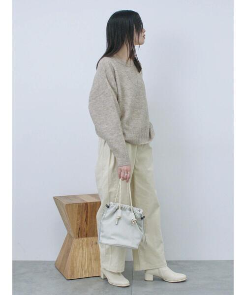 Samansa Mos2 blue（サマンサモスモスブルー）の「コーデュロイサイドタックパンツ（その他パンツ・レディース・チャコールグレー/ベージュ/キナリ・F）」の18枚目の写真