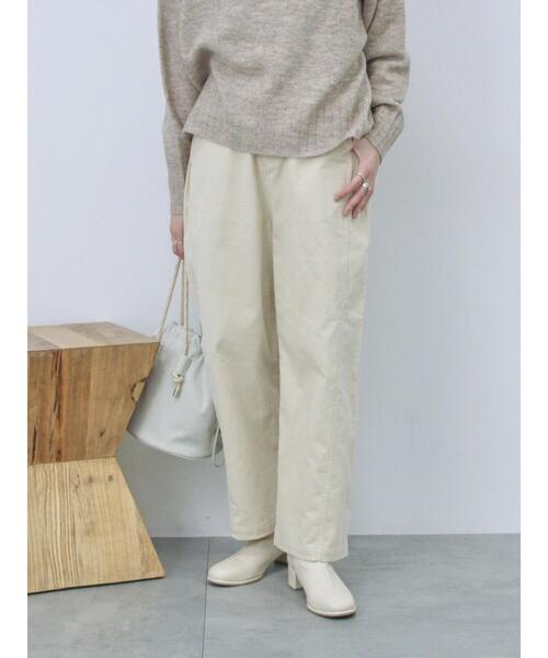 Samansa Mos2 blue（サマンサモスモスブルー）の「コーデュロイサイドタックパンツ（その他パンツ・レディース・チャコールグレー/ベージュ/キナリ・F）」の19枚目の写真