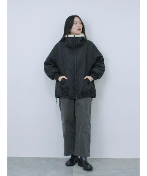 Samansa Mos2 blue（サマンサモスモスブルー）の「コーデュロイサイドタックパンツ（その他パンツ・レディース・チャコールグレー/ベージュ/キナリ・F）」の21枚目の写真