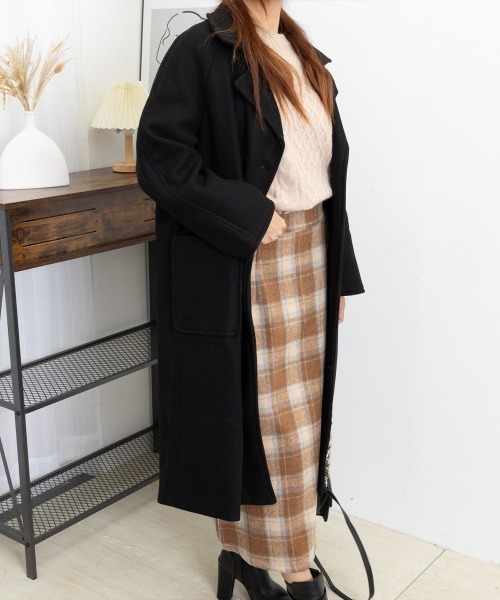 Miniministore(ミニミニストア)の「中綿 チェスターコート レディース 韓国風(トレンチコート・レディース・ブラック/ダークグレー・2XL/L/XL)」の22枚目の写真