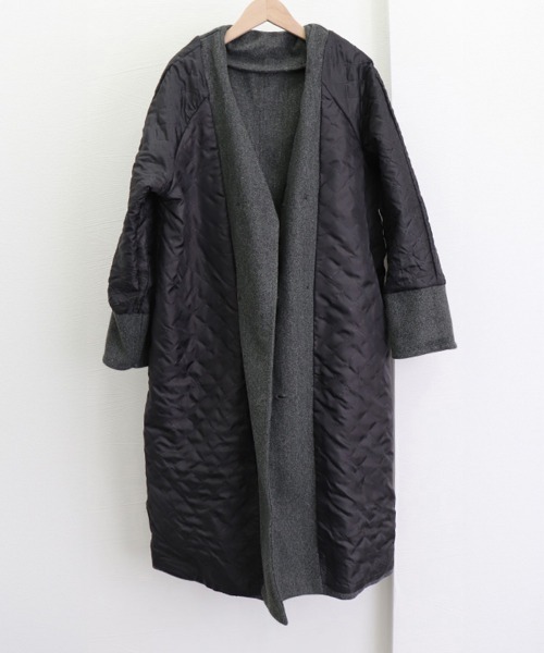 Miniministore(ミニミニストア)の「中綿 チェスターコート レディース 韓国風(トレンチコート・レディース・ブラック/ダークグレー・2XL/L/XL)」の14枚目の写真