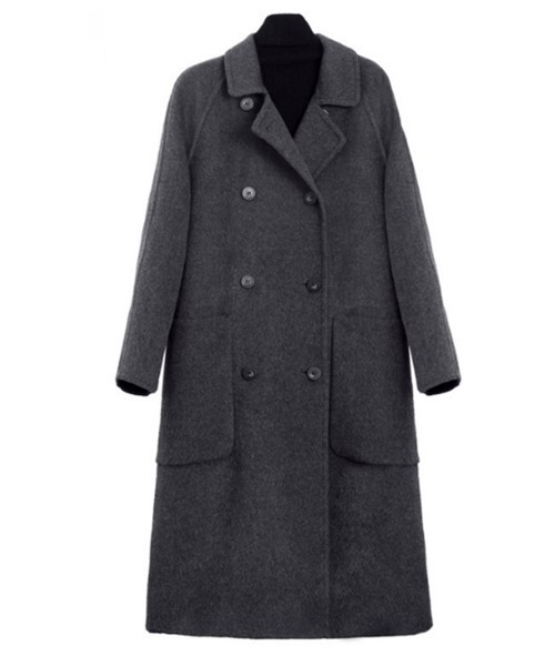 Miniministore(ミニミニストア)の「中綿 チェスターコート レディース 韓国風(トレンチコート・レディース・ブラック/ダークグレー・2XL/L/XL)」の16枚目の写真