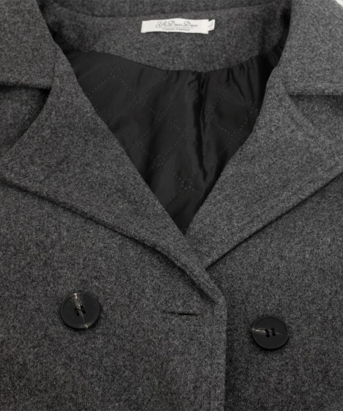 Miniministore(ミニミニストア)の「中綿 チェスターコート レディース 韓国風(トレンチコート・レディース・ブラック/ダークグレー・2XL/L/XL)」の17枚目の写真