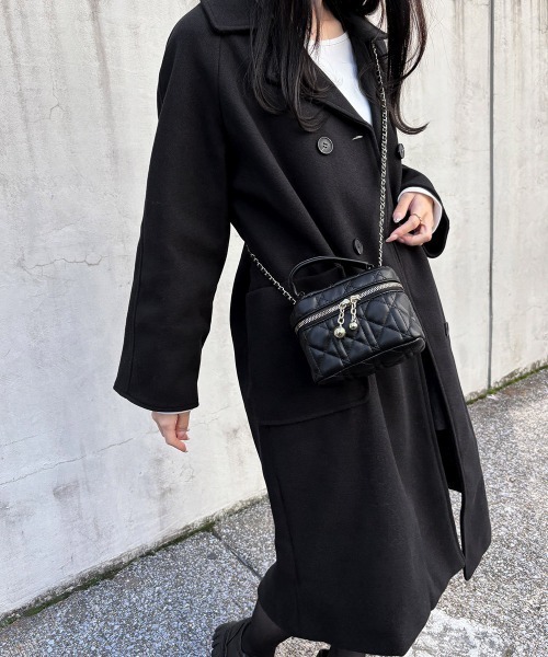 Miniministore(ミニミニストア)の「中綿 チェスターコート レディース 韓国風(トレンチコート・レディース・ブラック/ダークグレー・2XL/L/XL)」の5枚目の写真