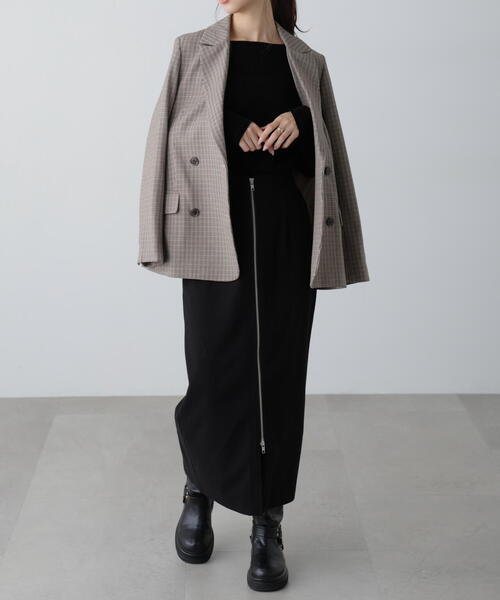 FREE'S MART（フリーズマート）の「[MFM]フロントジップストレートスカート（スカート・レディース・ブラック/グレー・SMALL/MEDIUM）」の17枚目の写真